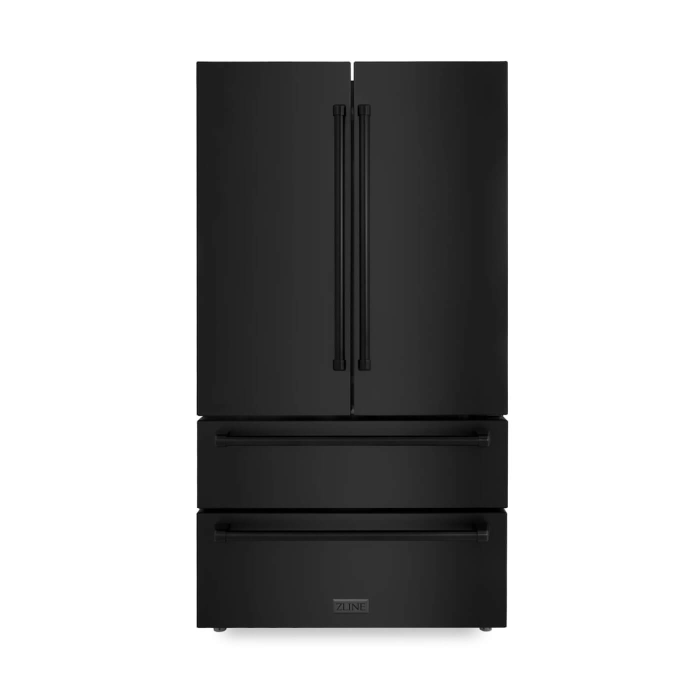 ZLINE Luxury French Door Refrigerator in Black Stainless Steel
