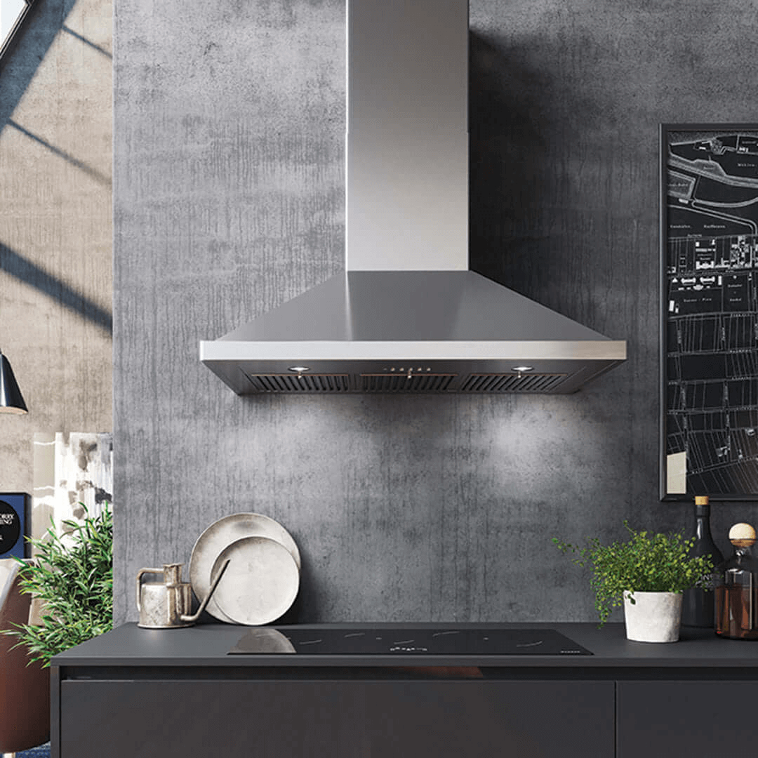 Faber Nova Pro Wall Mount Range Hood With Size Options In Stainless Steel (NOPR30SSV) Lifestyle