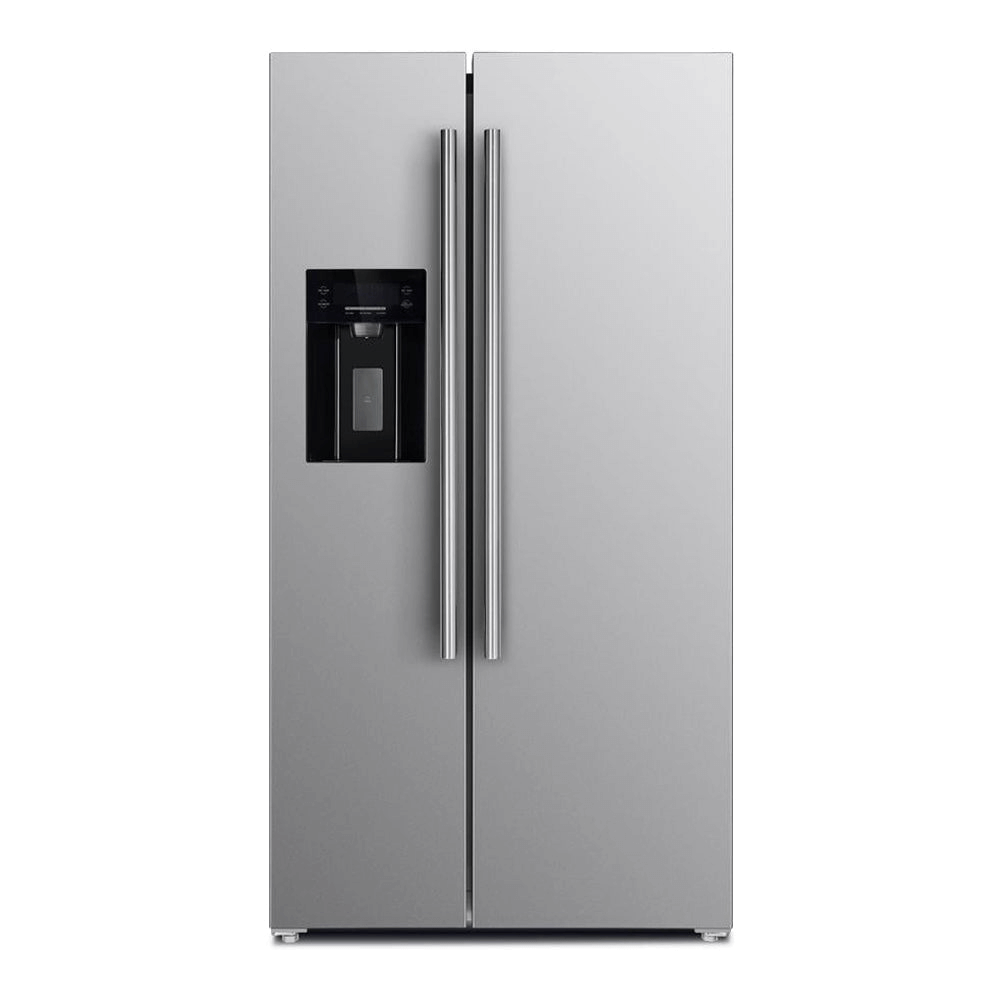Forno 36 in. 20.0 cu. ft Counter Depth Side by Side Refrigerator with Water and Ice Dispenser in Stainless Steel (FFRBI1844-36SB) - white background