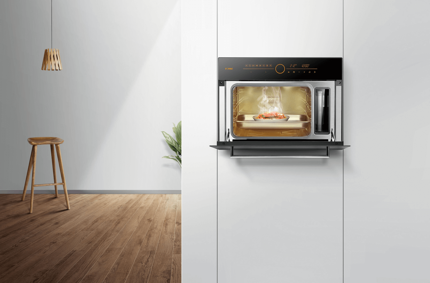 Fotile 24 in. Built-In Steam Oven in Black Tempered Glass (SCD42-C2T) - Lifestyle
