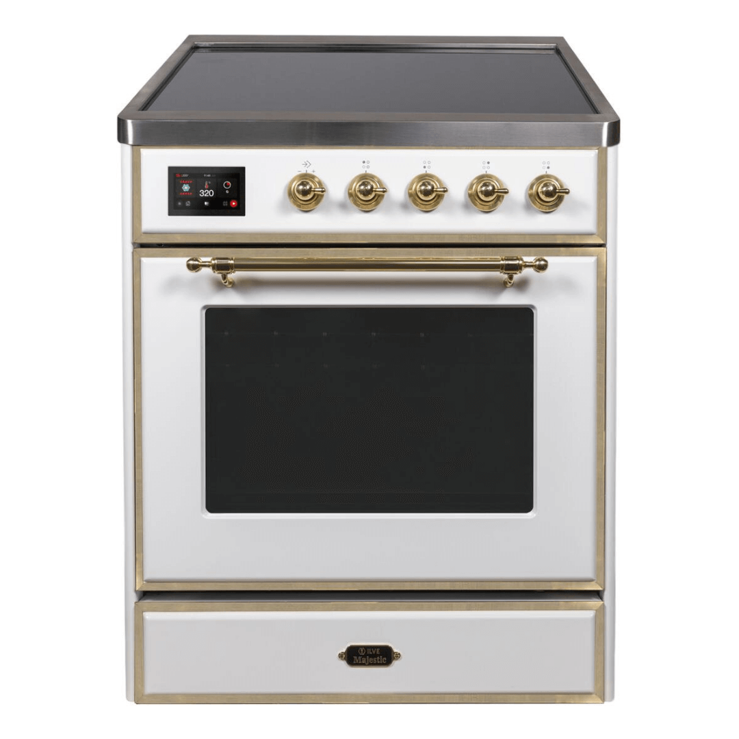 ILVE 30 in. Majestic II Series Freestanding Induction Range with a 4 Element Stove and Electric Oven with Color and Accent Options - white background
