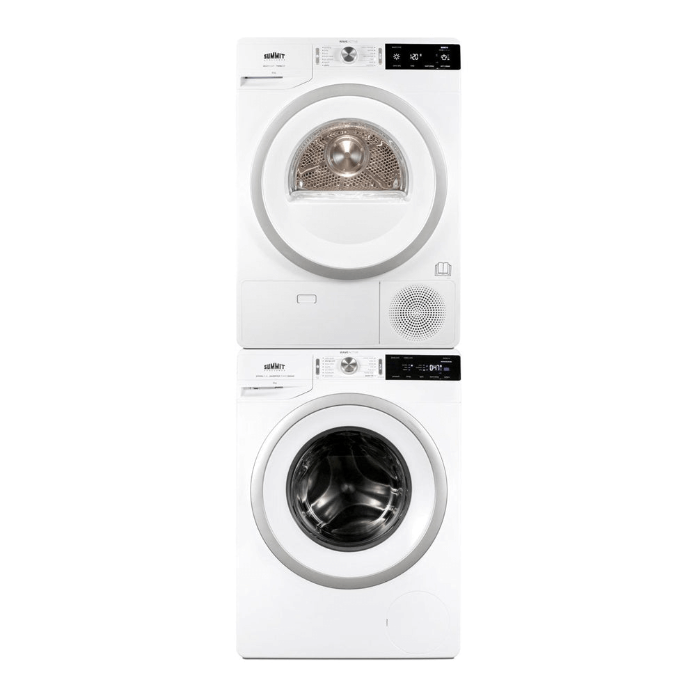 SUMMIT Washer/Heat Pump Dryer Combination - white background