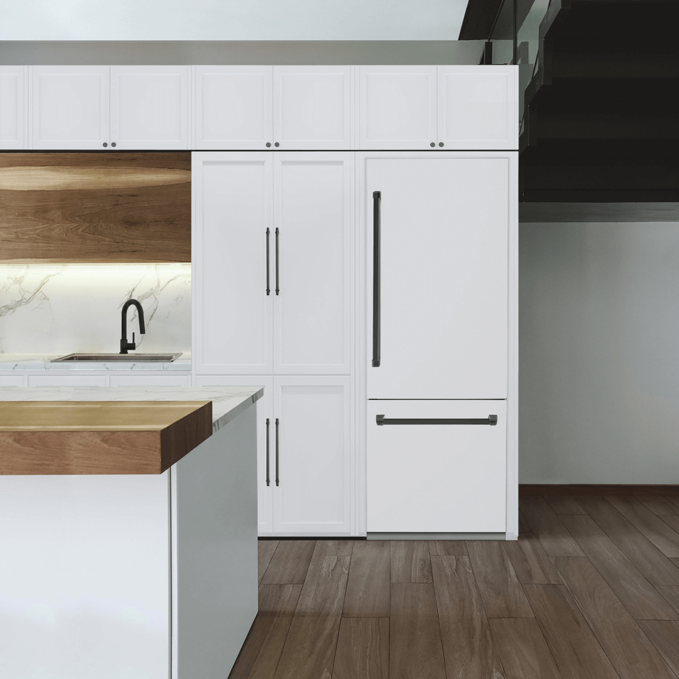ZLINE 30 in Built-in Refrigerator in White Finish Lifestyle