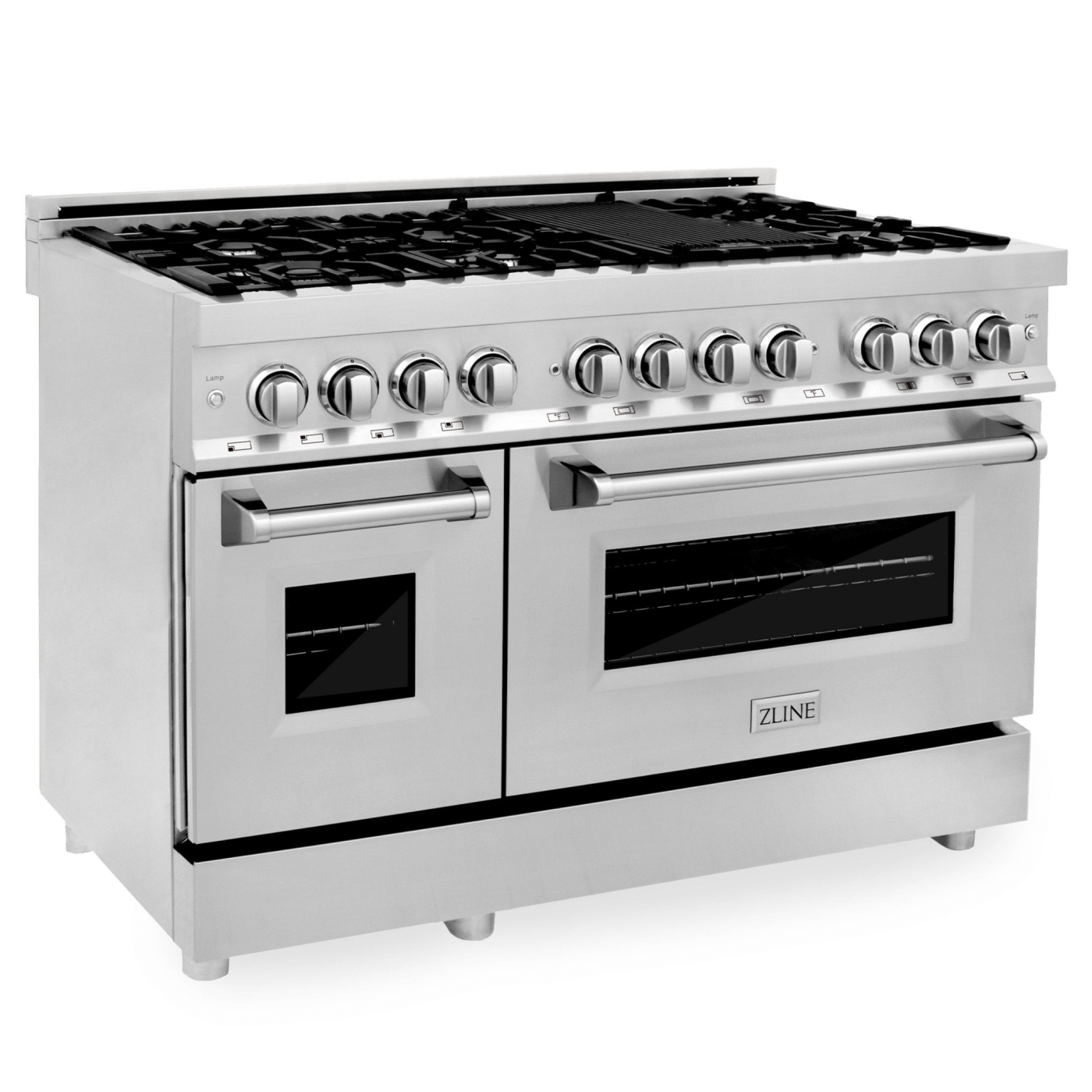 ZLINE 48 in. Professional Dual Fuel Range in Stainless Steel (RA48) - white background