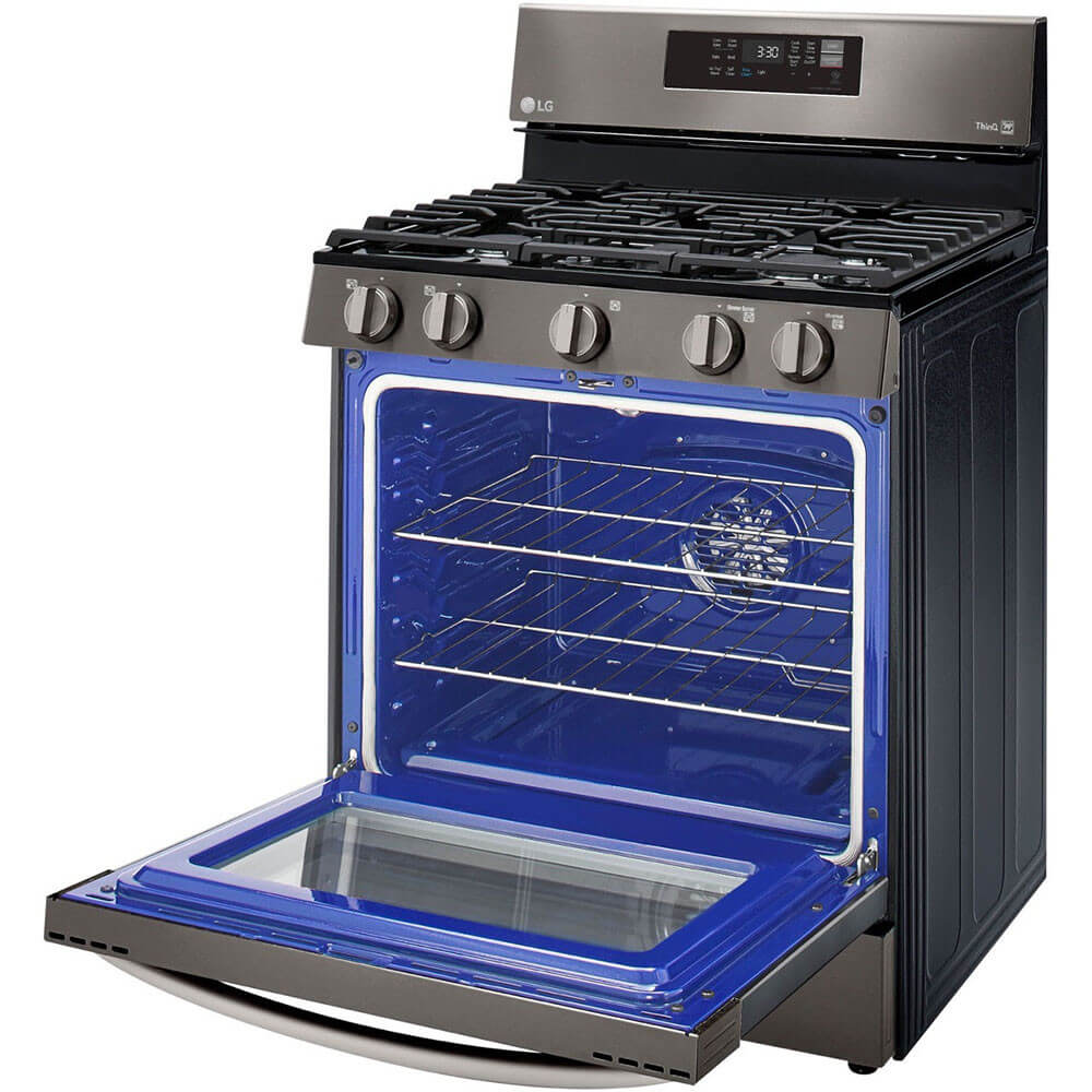 Electric oven on a dual fuel range