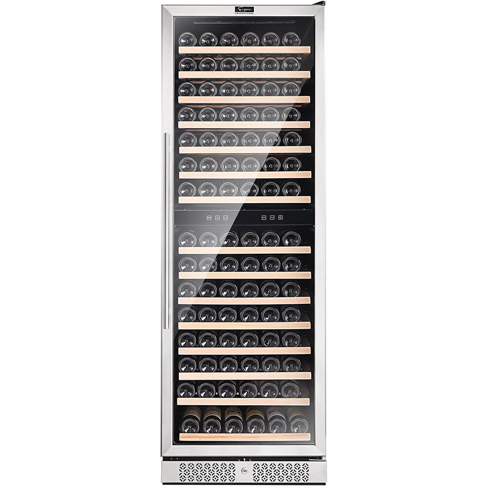 Empava wine refrigerator with 160 bottles of wine inside