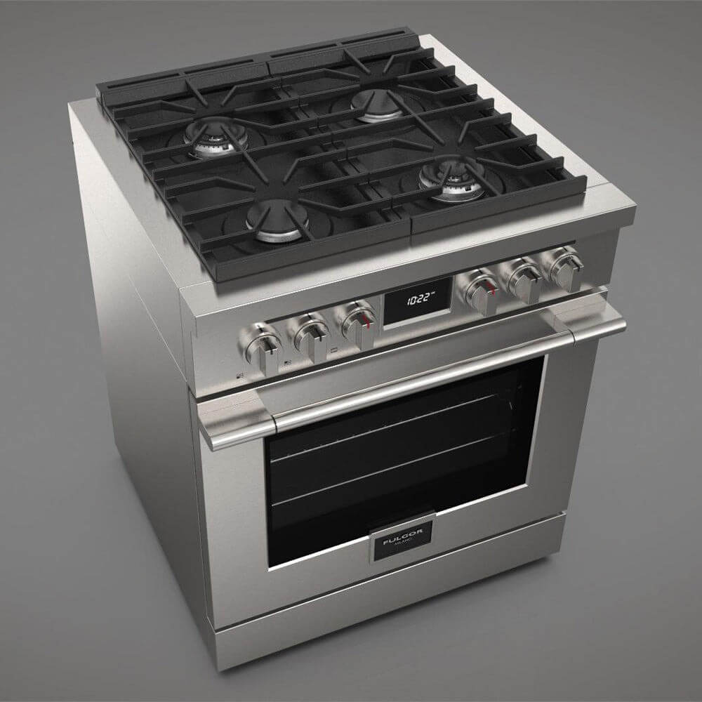 Gas cooktop on a dual fuel range