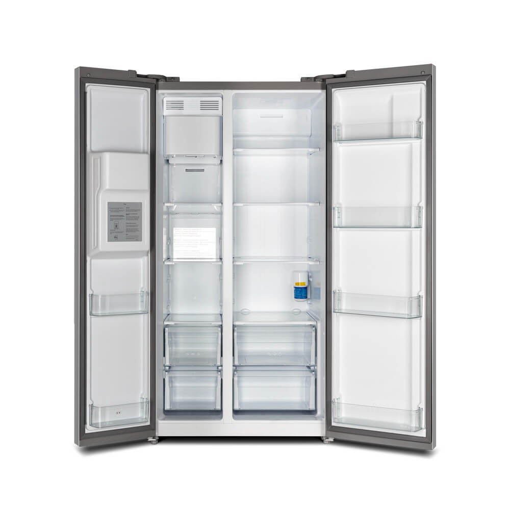 Forno Side by Side Refrigerator with doors open