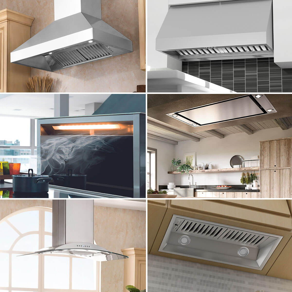 Wood Range Hoods - Under Cabinet Mount, Wall Mount and Inserts