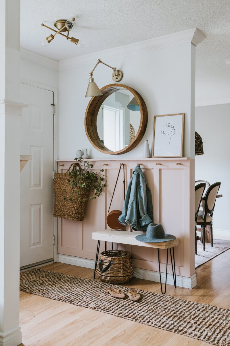 Blush accent wall- board and batten