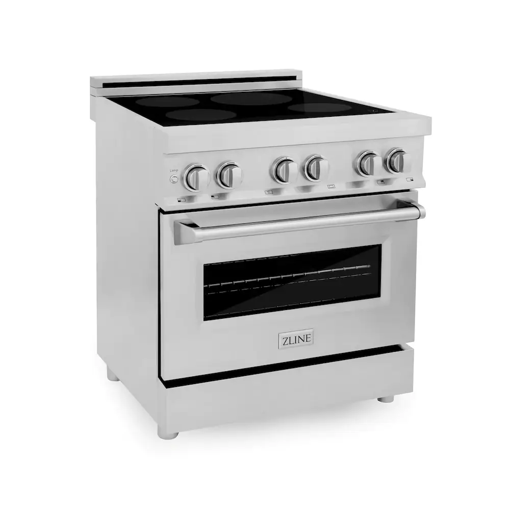 ZLINE 30" 4.0 cu. ft. Induction Cooking Range with a 4 Element Stove and Electric Oven in Stainless Steel (RAIND-30)