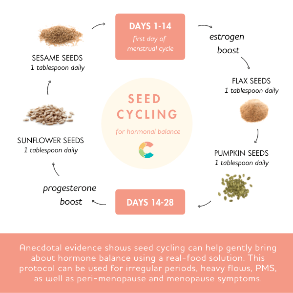 seed cycling infographic