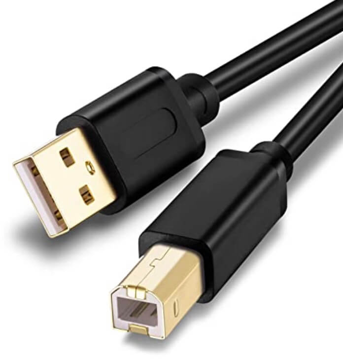 USB B cable for connecting to Concept 2 PM5