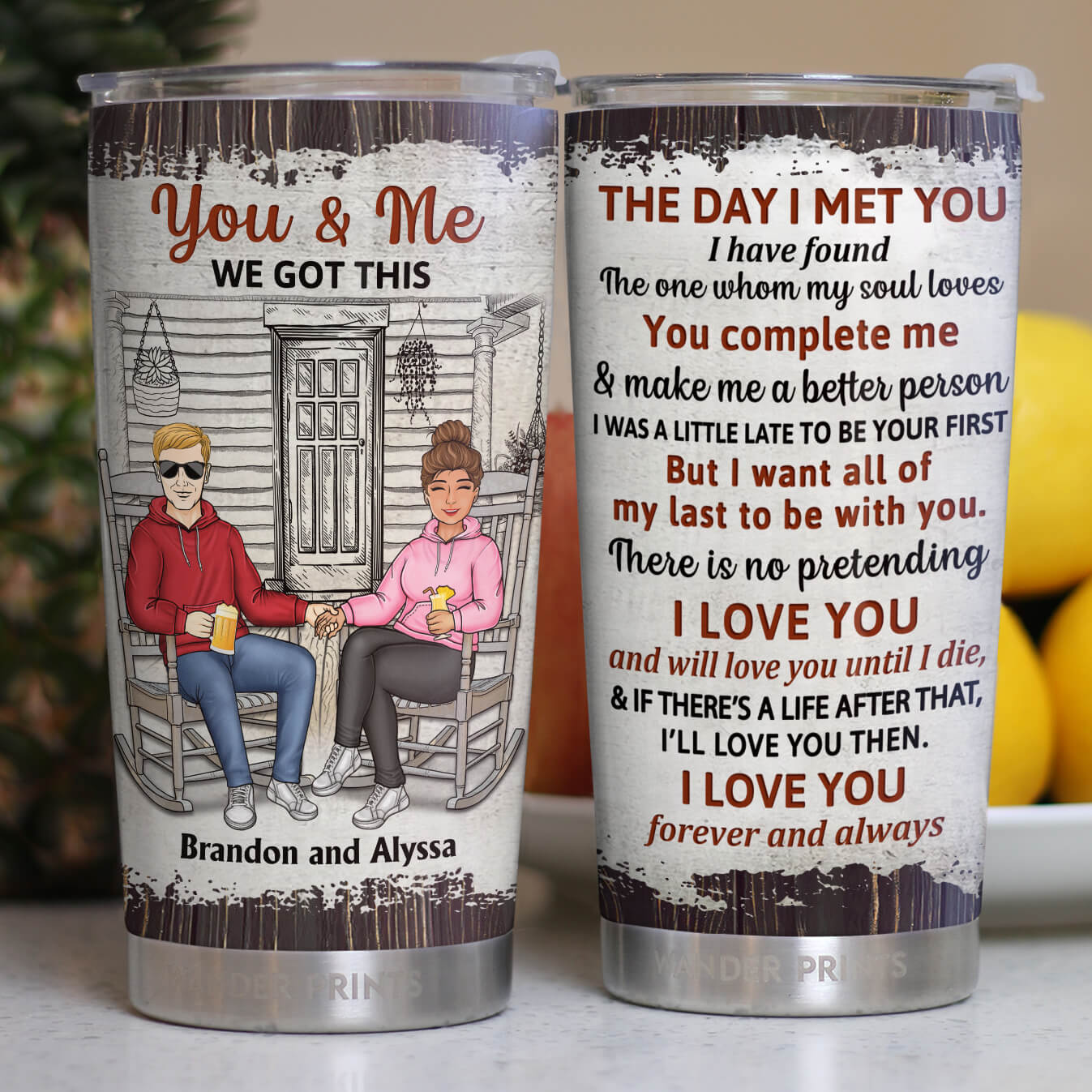 Family Couple The Day I Met You - Couple Gift - Personalized Custom Tumbler