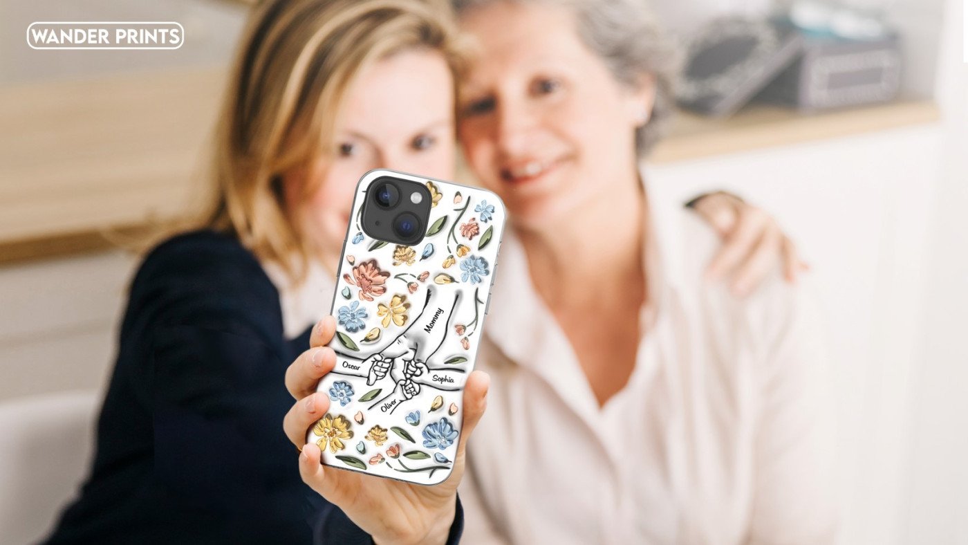 Hand In Hand, I Will Always Protect You - Gift For Mom, Grandma - 3D Inflated Effect Printed Personalized Clear Phone Case