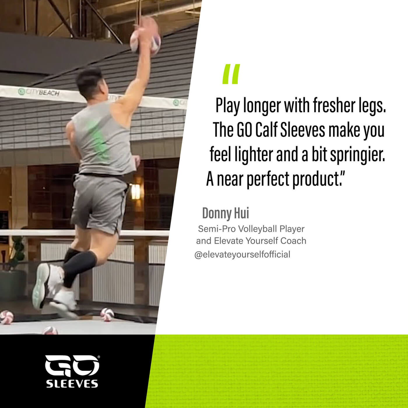 Semi Pro Volleyball Player and Coach Donny Hui Joins GO Sleeves to Recover Faster and Play Longer