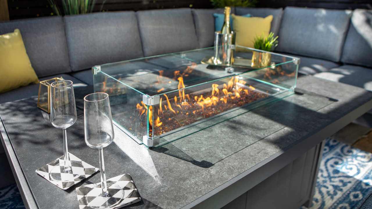 Aurora Gas Fire Pit Table
