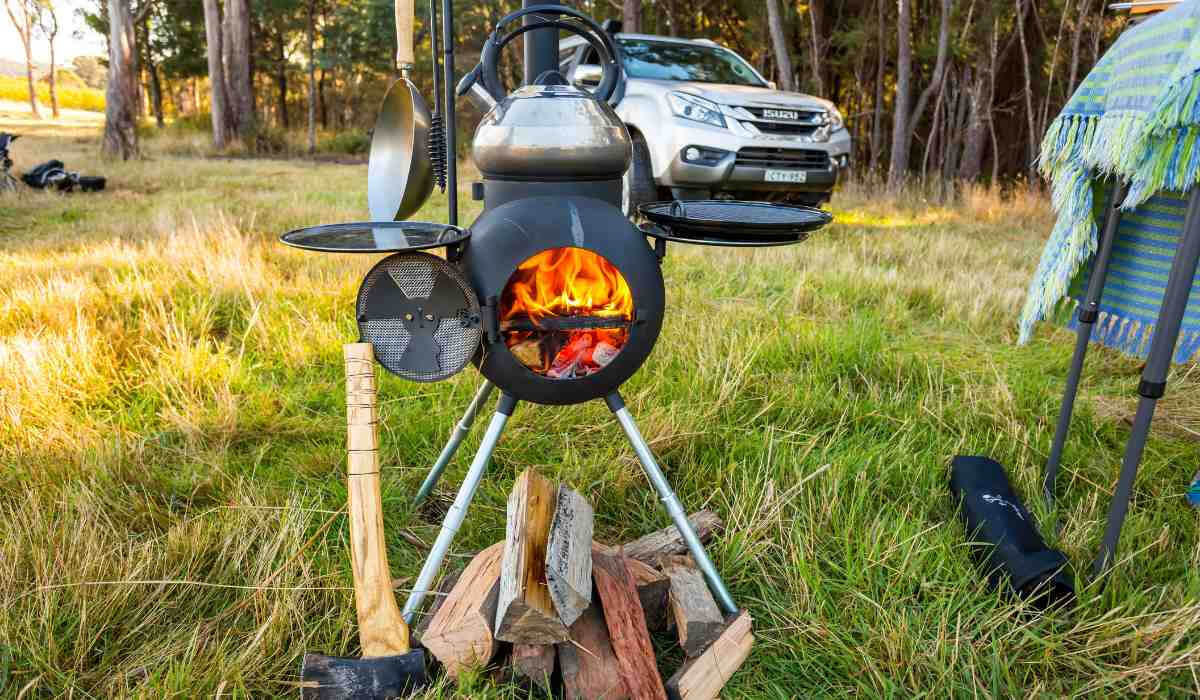 OzPig Camping Outdoor Fireplace and Grill