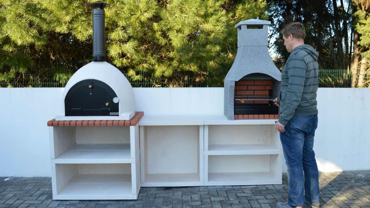 Napoli Outddoor Wood Burning Pizza Oven and BBQ