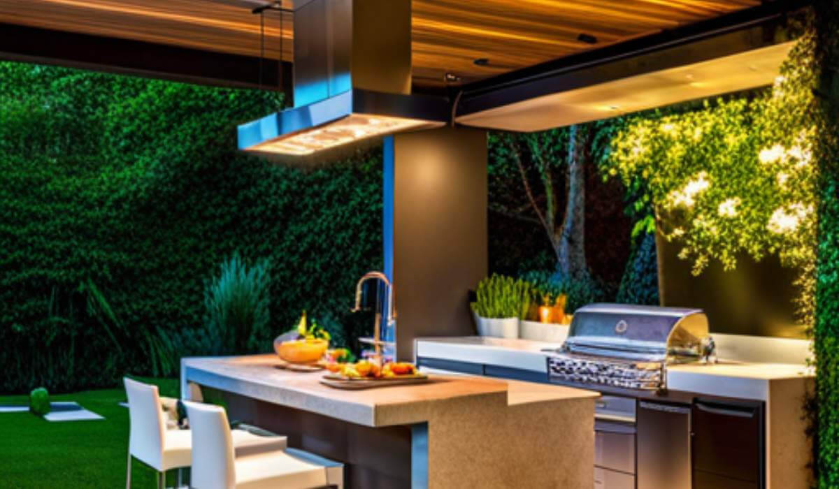 Ambient lighting for a garden kitchen