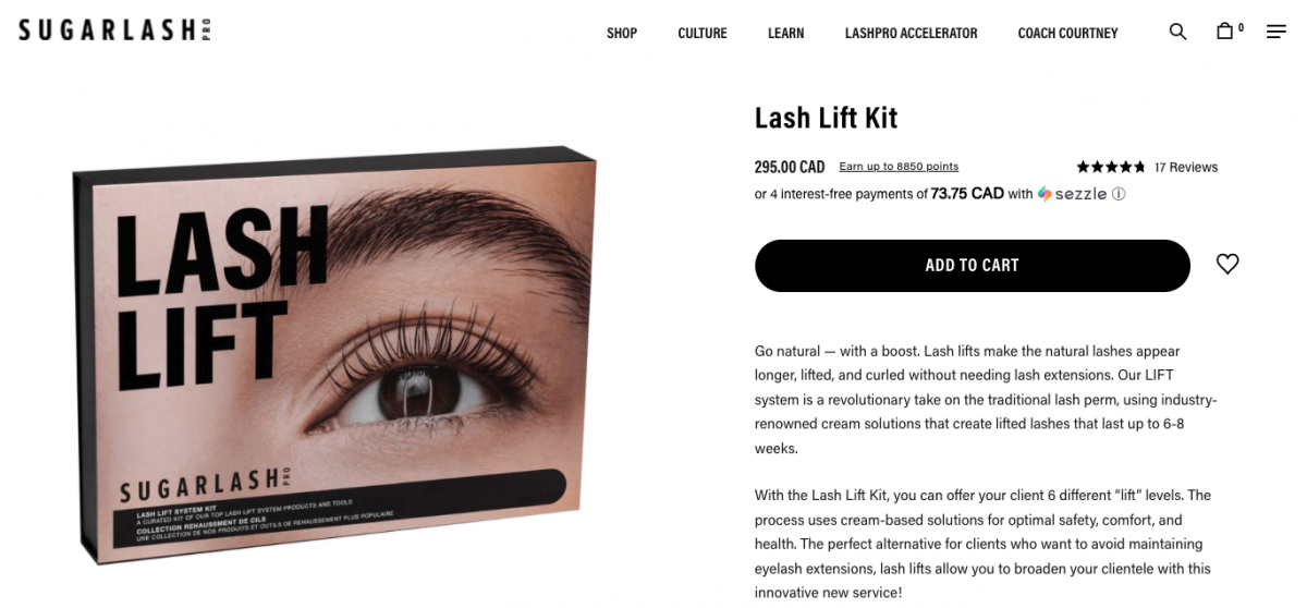 A lash lift kit is a great product to boost your eyelashes