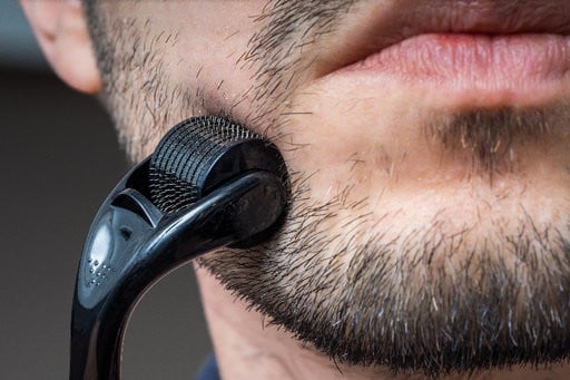 how to use derma roller for beard