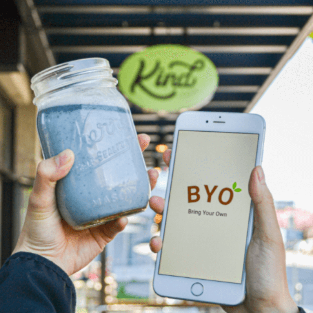 The Canadian BYO app helps green restaurants and encourages people to bring their own containers and supports reforestation projects