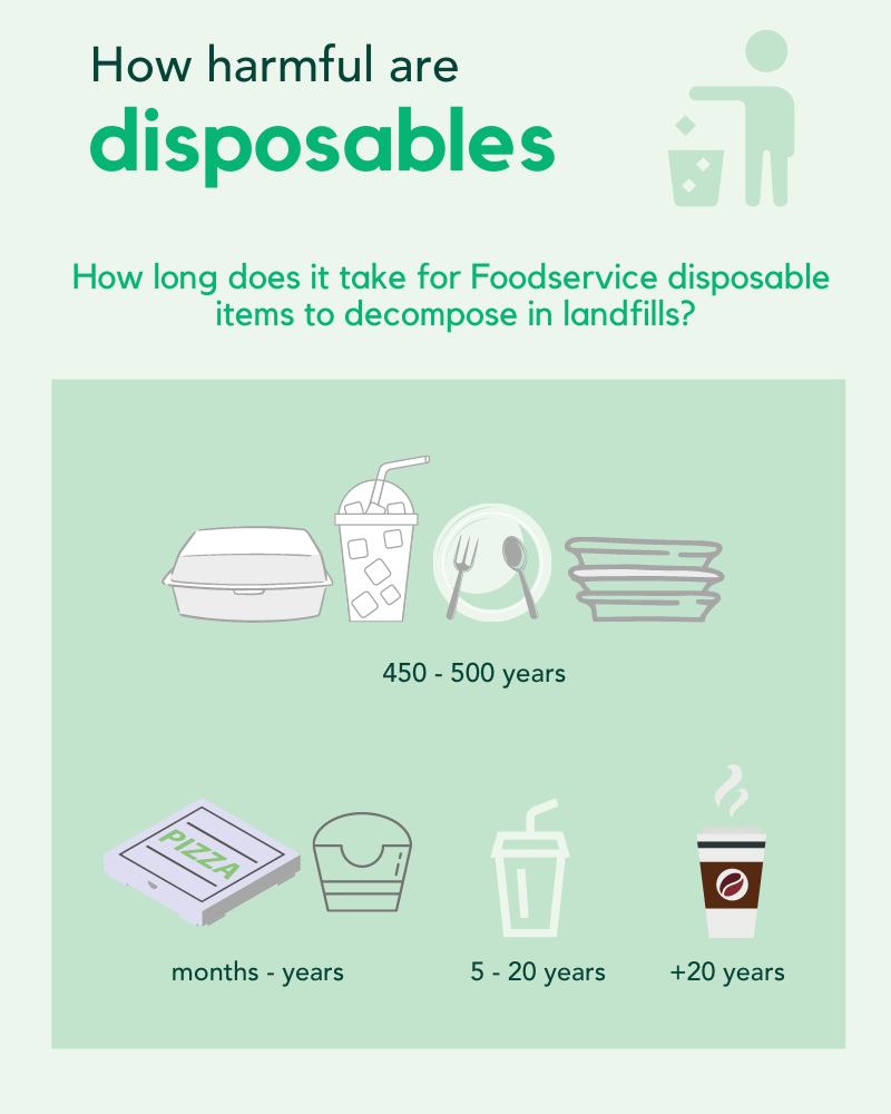 Disposables may seem convenient, but their impact on the environment is anything but positive.
