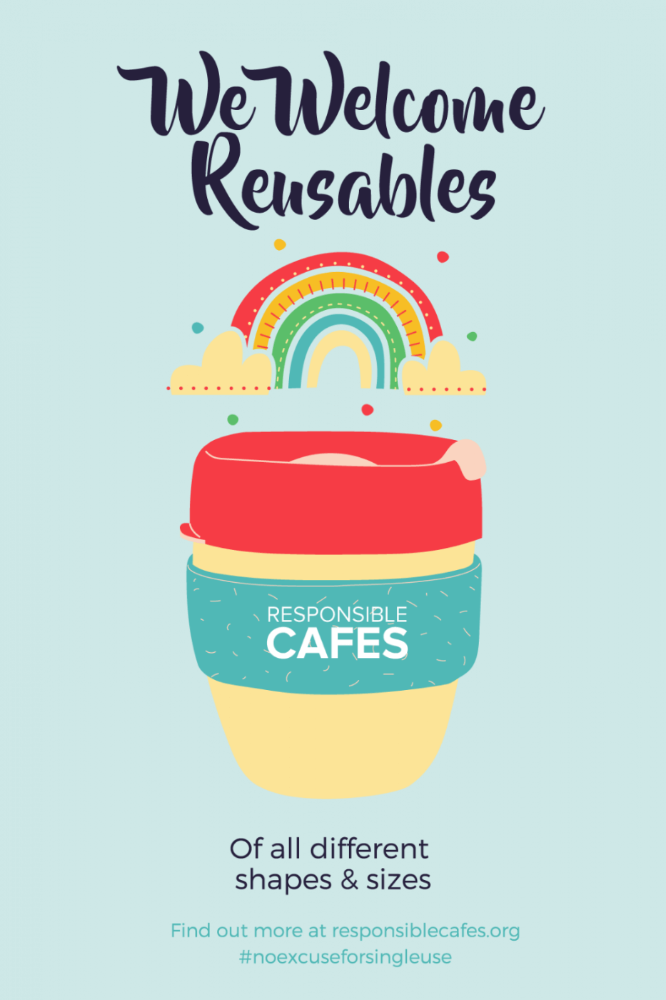 Promote Reusables by Engaging Customers, and use Responsible Cafes resources to communicate your mission