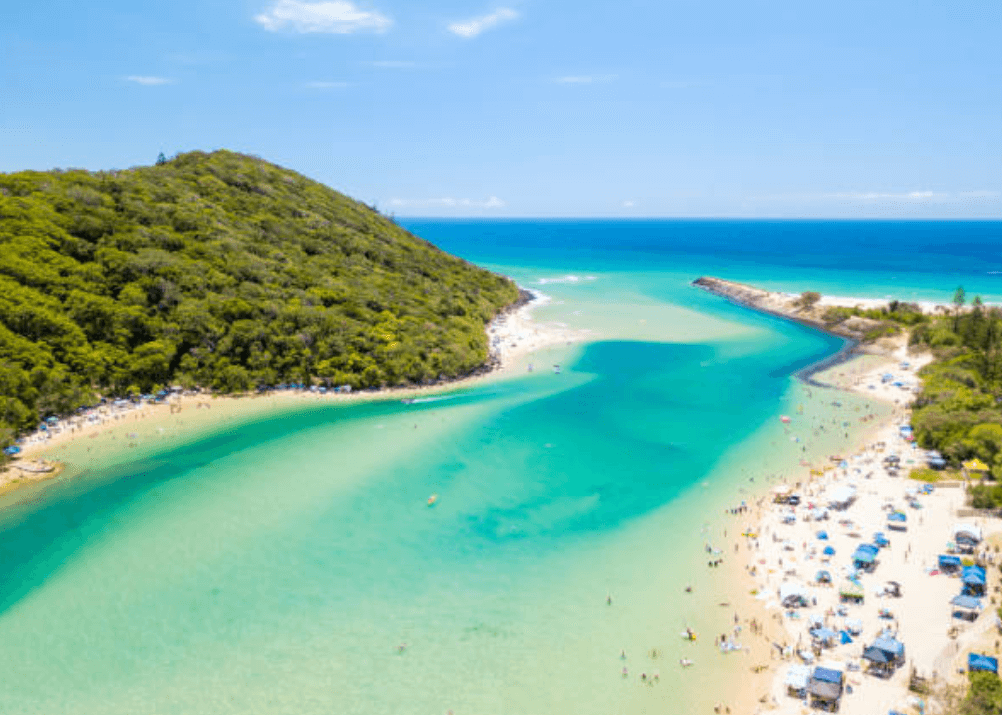 Tallebudgera Creek perfect to set up your Beach Shelter