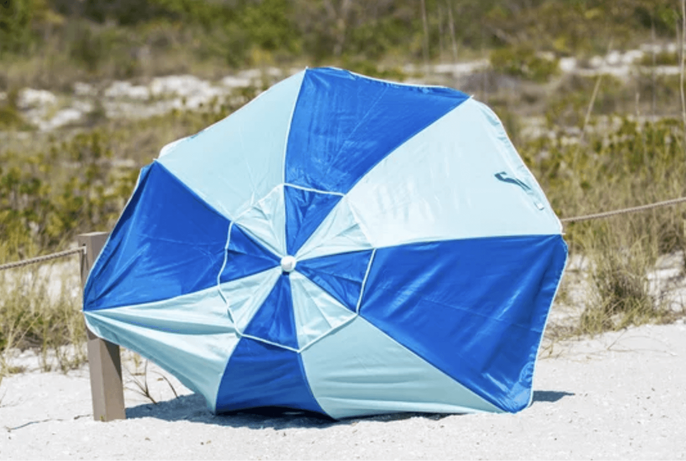 Beach Umbrella Blown Away
