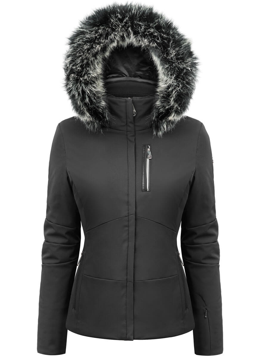 Poivre Blanc black faux fur ski jacket