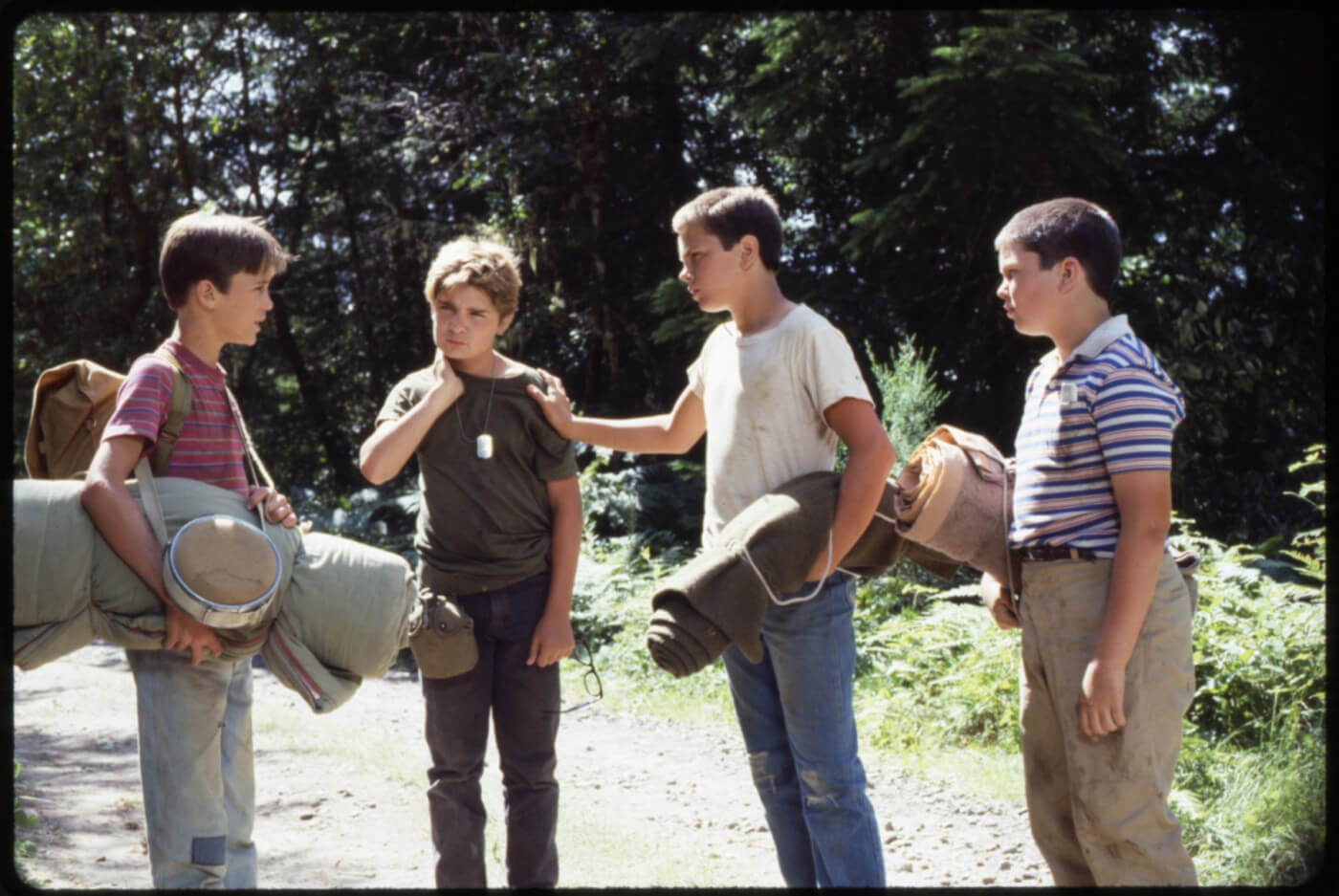 The kids from Stand by Me wishing they had bought some EDC Camp gear from Gallantry