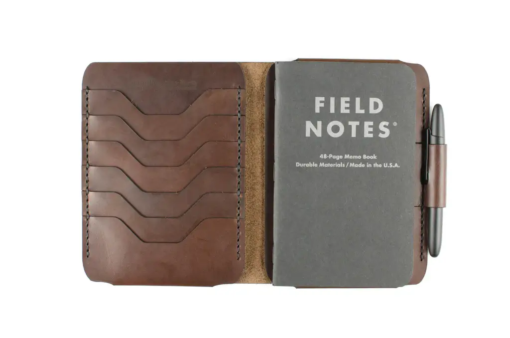 FIELD NOTES NOTEBOOK WALLET FROM FORM FUNCTION FORM ESPRESSO