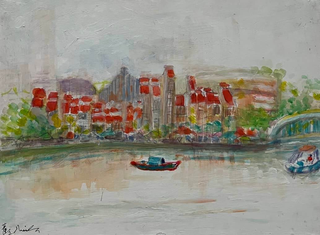 Singapore River by Singapore artist Chen Xin Lian
