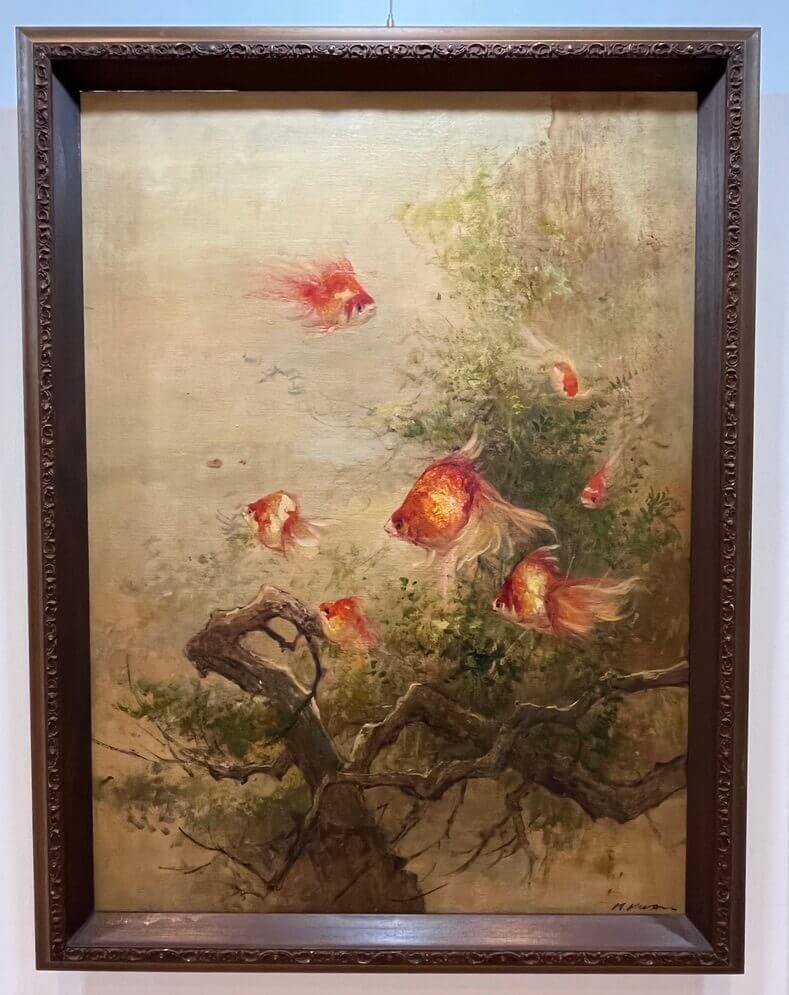 Choo Keng Kwang's old painting titled Goldfish