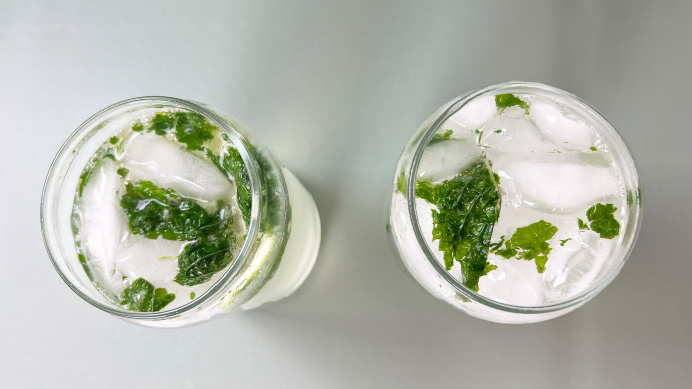 how to make a mojito glasses completed