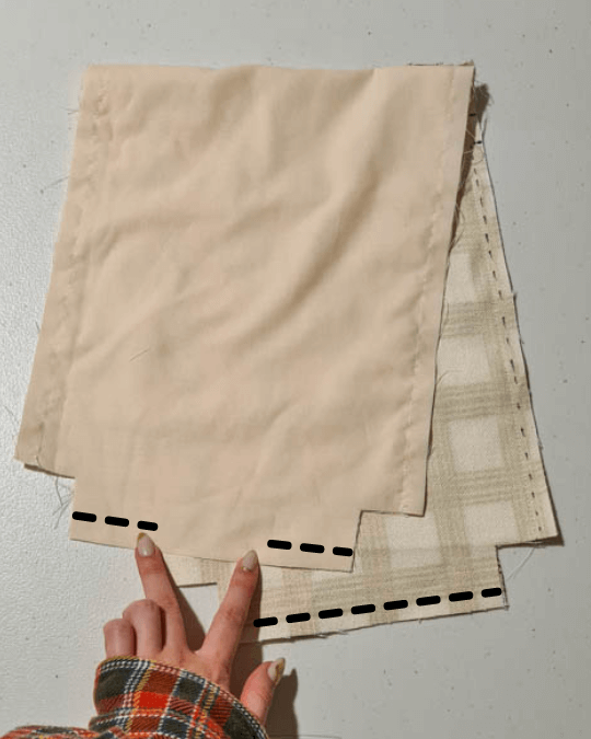 Where to sew the bottom of the bag