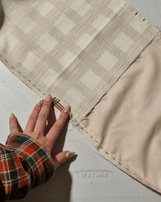 pressing the seam allowance over