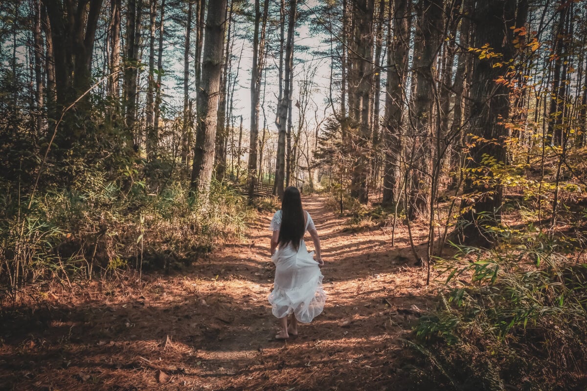 Woman in Woods