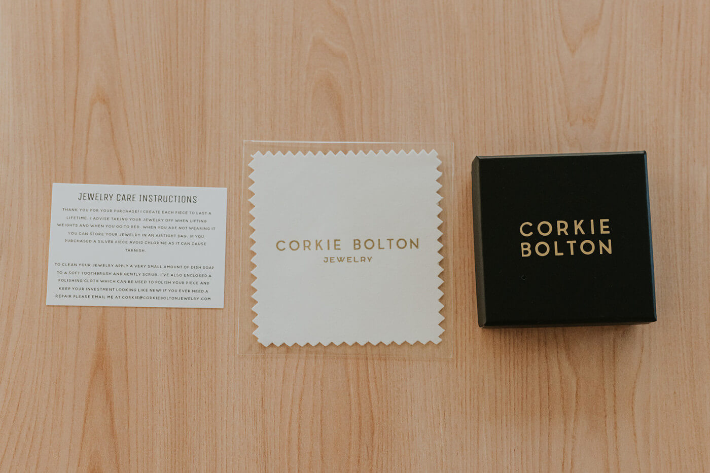 Jewelry branding and packaging