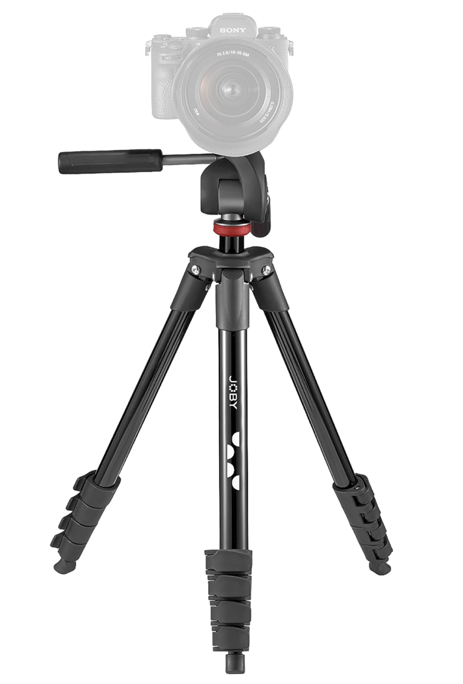 Tripod used for jewelry photography.