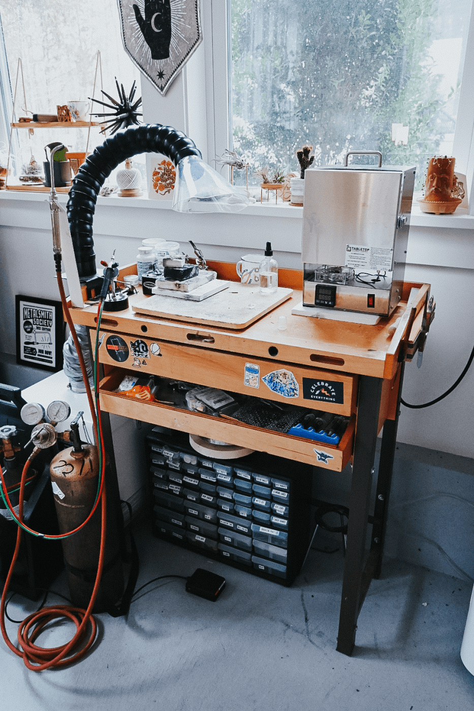 Soldering station for a jewelry studio
