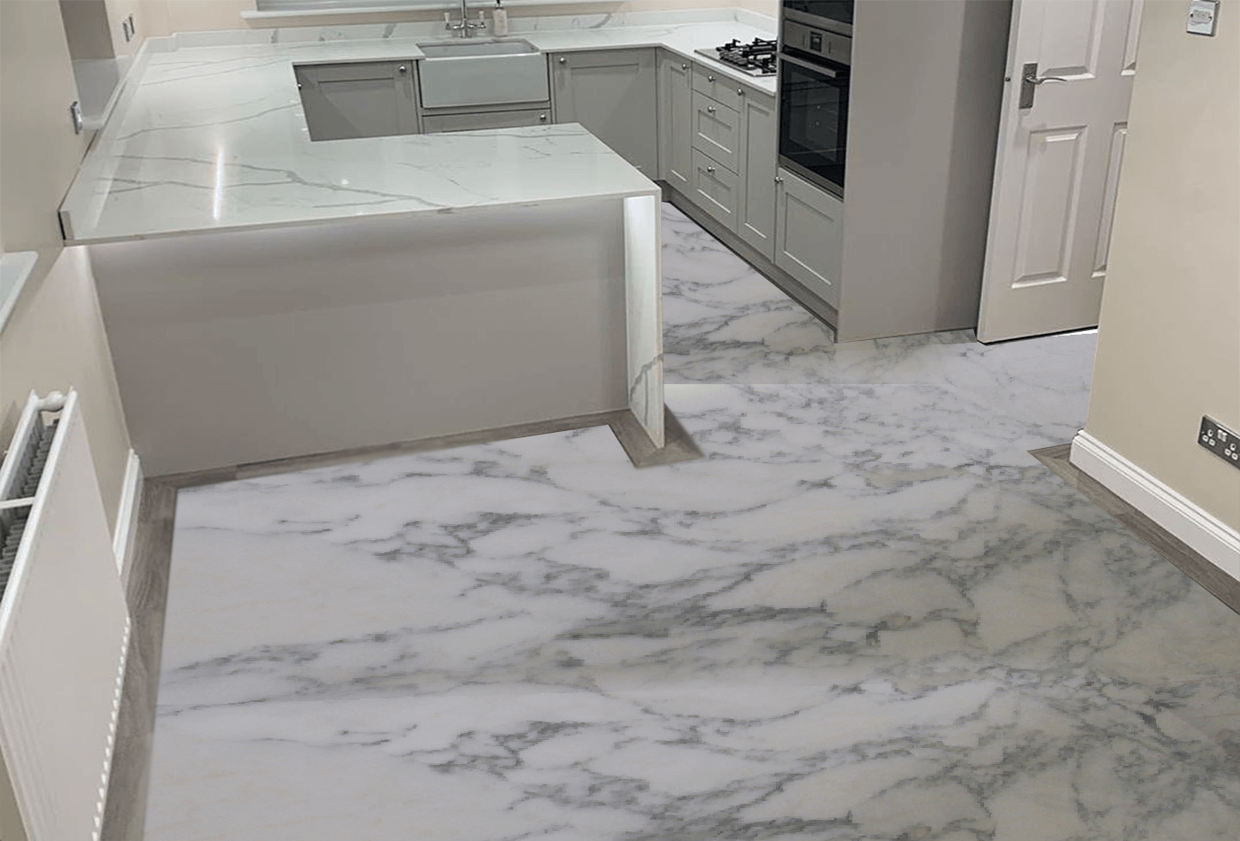 Application of White Marble Flooring