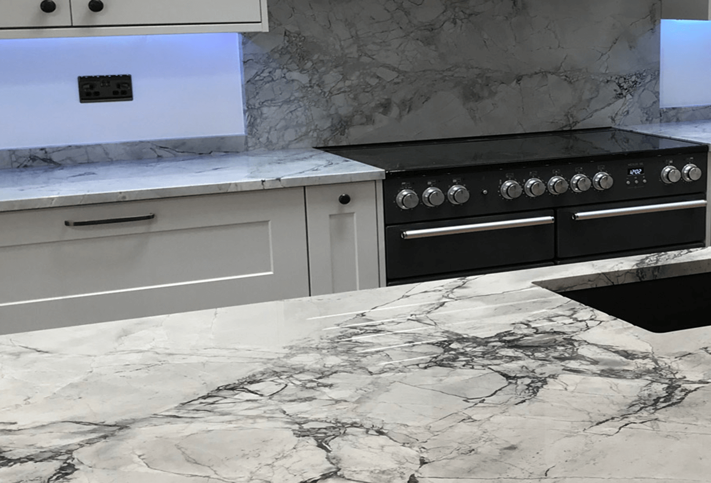Instant Kitchen Worktop with Bianco Eclipsia