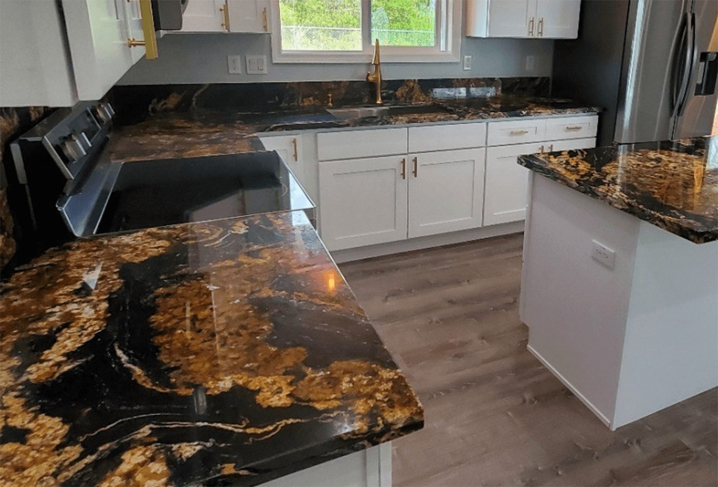 Black And Gold Kitchen Design
