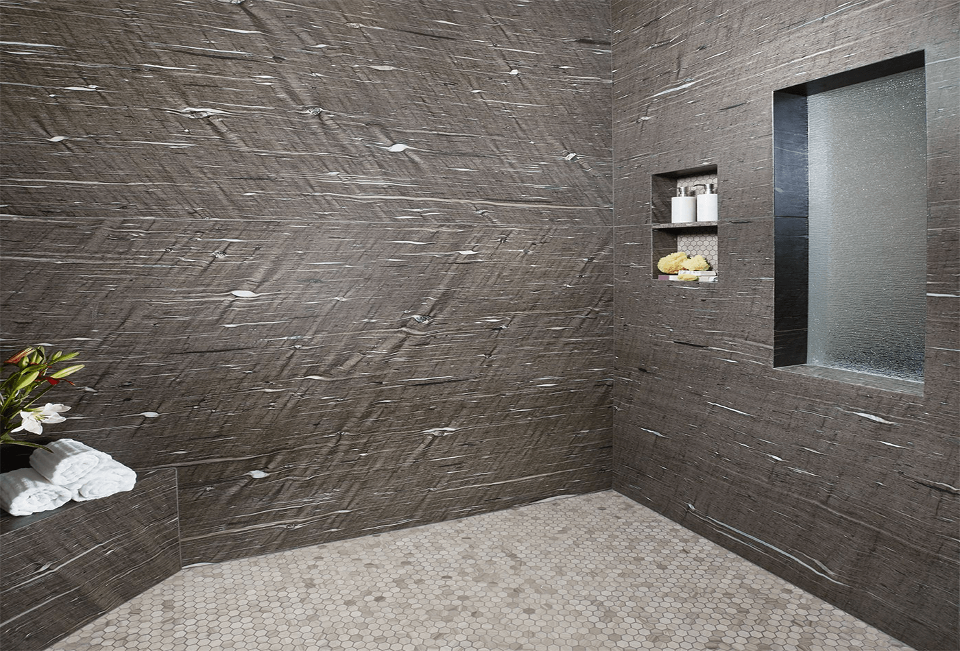 Design your office bathrooms with these Black Granite