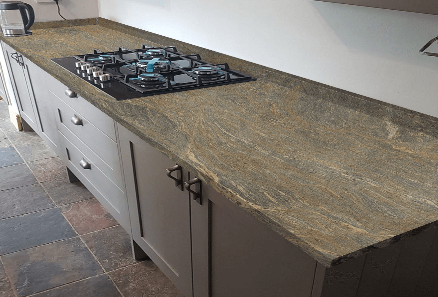 Everlasting Brown Wave Granite Kitchen Upstand
