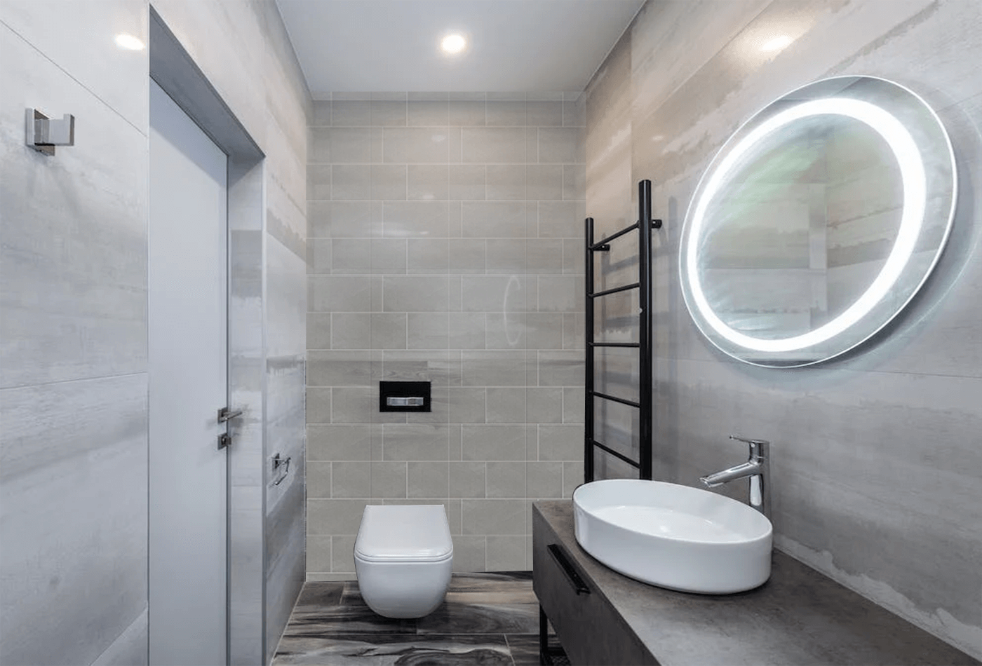 Grey Bathroom for Classic look