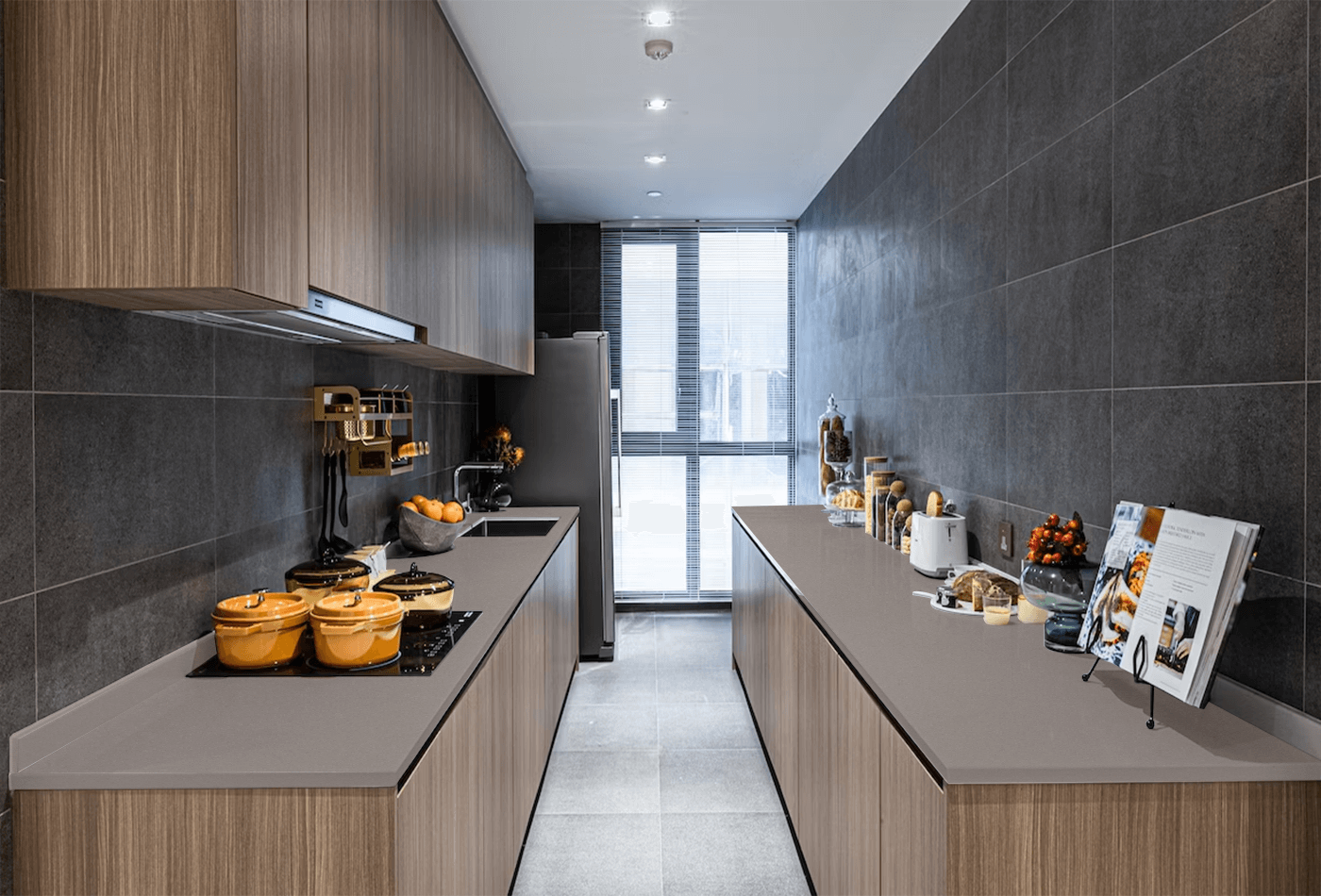 Grey Quartz, Pastel Tone Kitchen Worktops